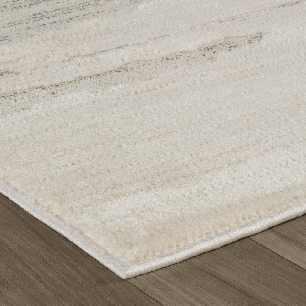 8' X 11' Gray and Beige Geometric Distressed Area Rug