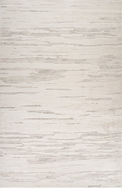 8' X 11' Gray and Beige Geometric Distressed Area Rug