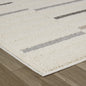 8' Gray And Cream Abstract Distressed Runner Rug