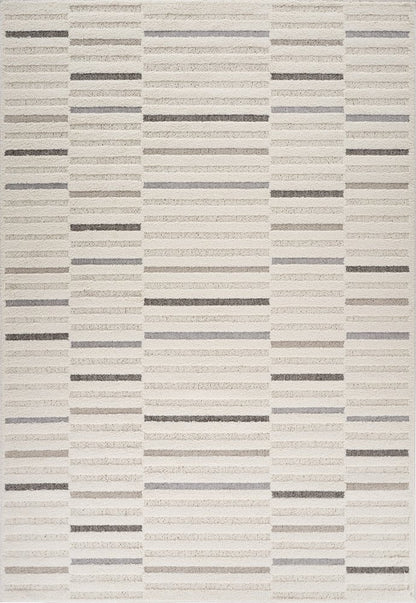 5' X 8' Gray and Cream Abstract Distressed Area Rug