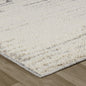 8' Gray And Cream Abstract Distressed Runner Rug