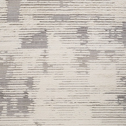 4' X 6' Gray and Cream Abstract Distressed Area Rug