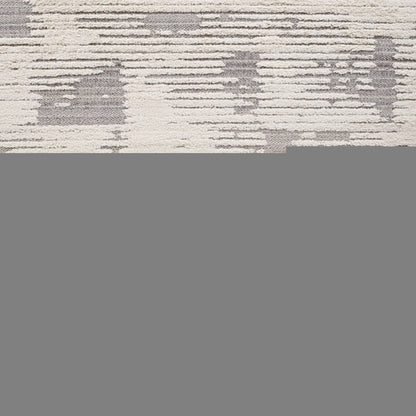 7' X 10' Gray and Cream Abstract Distressed Area Rug