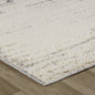 8' X 11' Gray and Cream Abstract Distressed Area Rug