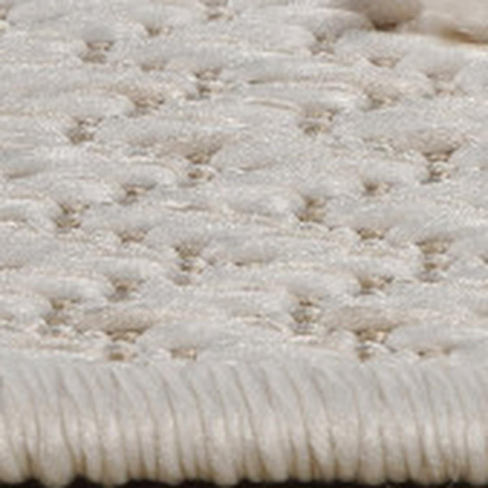 4' X 6' Cream and Beige Geometric Distressed Area Rug