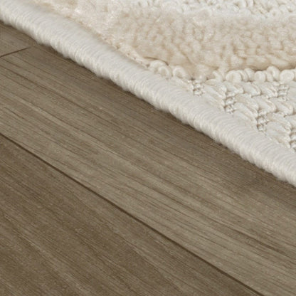 4' X 6' Cream and Beige Geometric Distressed Area Rug