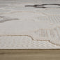5' X 8' Cream and Beige Geometric Distressed Area Rug