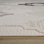 5' X 8' Cream and Beige Geometric Distressed Area Rug
