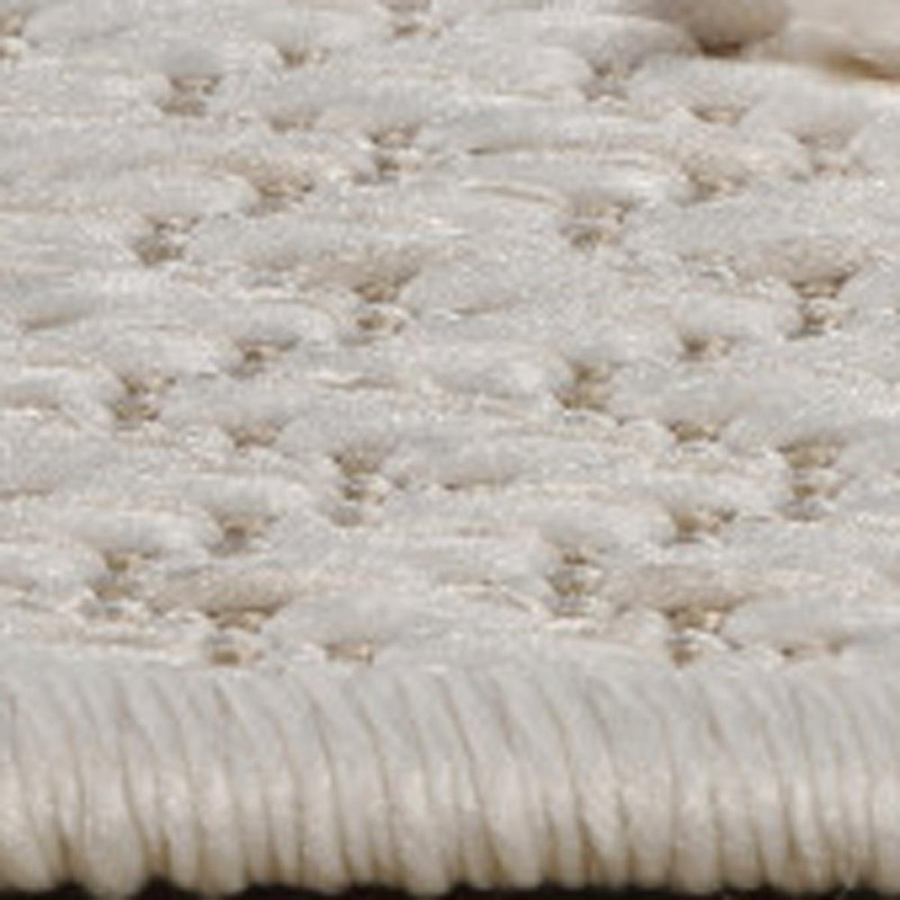5' X 8' Cream and Beige Geometric Distressed Area Rug