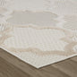 7' X 10' Cream and Beige Geometric Distressed Area Rug