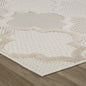 7' X 10' Cream and Beige Geometric Distressed Area Rug