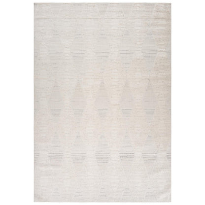 4' X 6' Cream and Beige Geometric Distressed Area Rug
