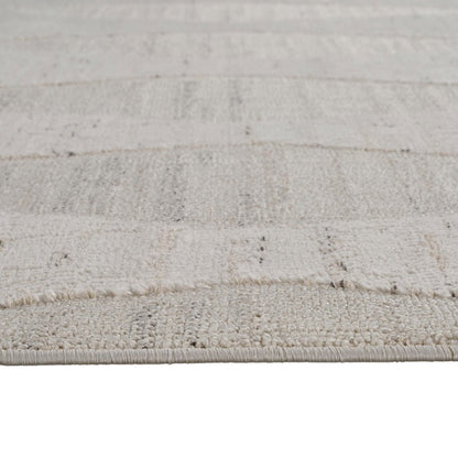4' X 6' Cream and Beige Geometric Distressed Area Rug