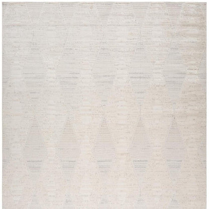 4' X 6' Cream and Beige Geometric Distressed Area Rug