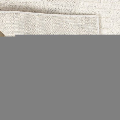 7' X 10' Cream and Beige Geometric Distressed Area Rug
