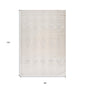 8' X 11' Cream and Beige Geometric Distressed Area Rug