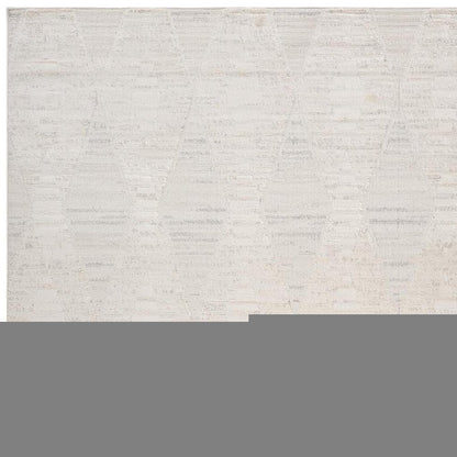 8' X 11' Cream and Beige Geometric Distressed Area Rug