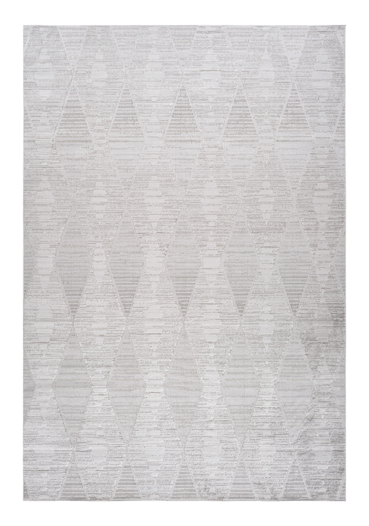 4' X 6' Gray Geometric Distressed Area Rug