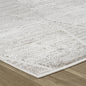 8' X 11' Gray and Ivory Geometric Distressed Area Rug