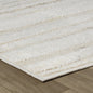 8' Gray And Beige Geometric Distressed Runner Rug