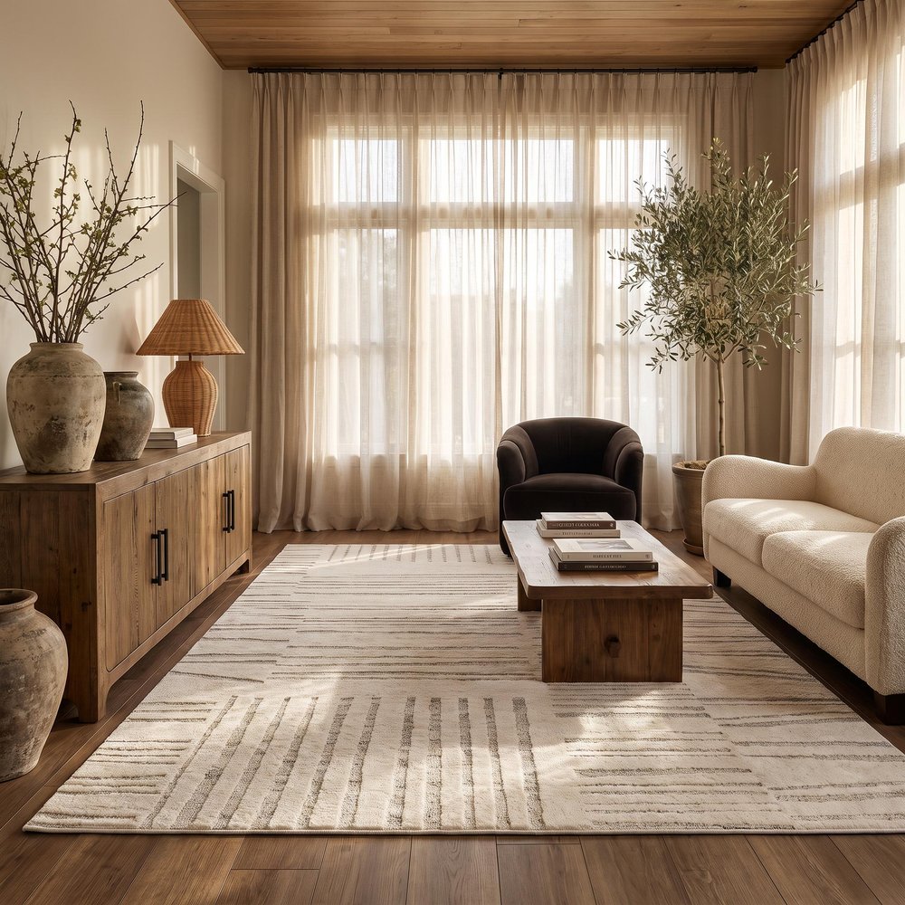 4' X 6' Gray and Beige Geometric Distressed Area Rug