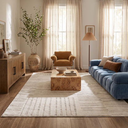 4' X 6' Gray and Beige Geometric Distressed Area Rug