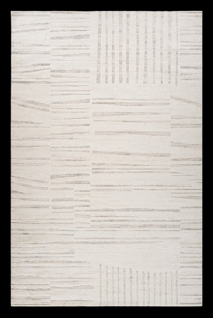 4' X 6' Gray and Beige Geometric Distressed Area Rug