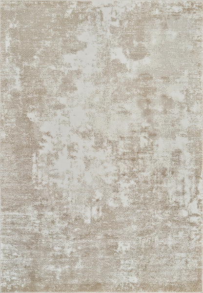 4' X 6' Cream and Beige Abstract Distressed Area Rug