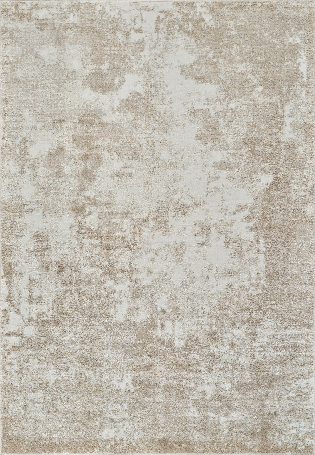 4' X 6' Cream and Beige Abstract Distressed Area Rug