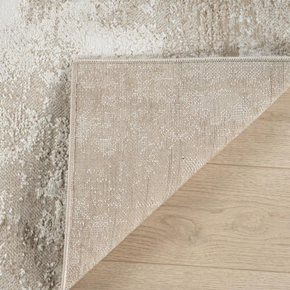 4' X 6' Cream and Beige Abstract Distressed Area Rug