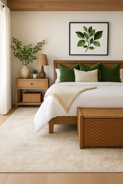 5' X 8' Cream and Beige Abstract Distressed Area Rug