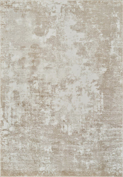 7' X 10' Cream and Beige Abstract Distressed Area Rug