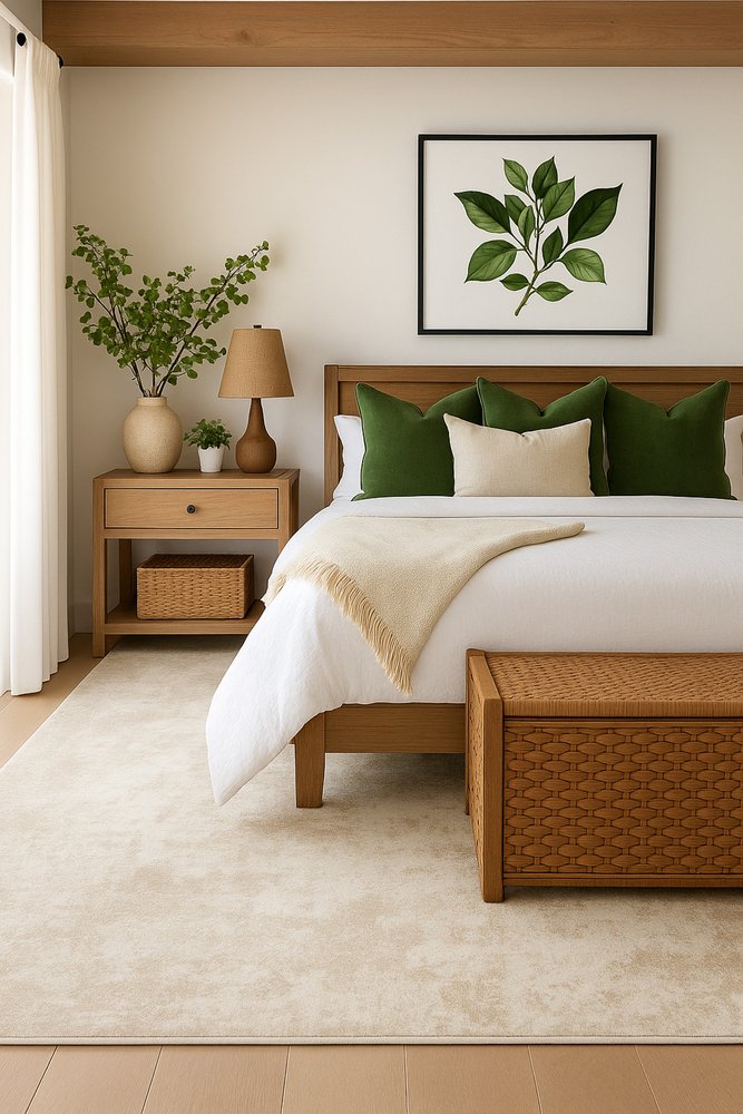 7' X 10' Cream and Beige Abstract Distressed Area Rug