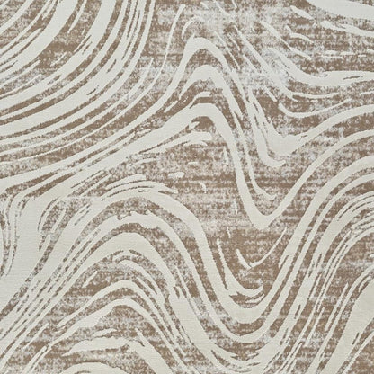 4' X 6' Beige and Brown Abstract Distressed Area Rug