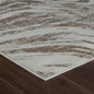 7' X 10' Beige and Brown Abstract Distressed Area Rug