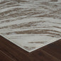 7' X 10' Beige and Brown Abstract Distressed Area Rug