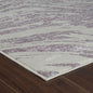 5' X 8' Beige and Purple Abstract Distressed Area Rug