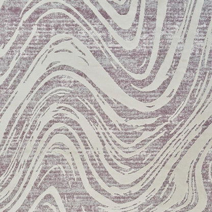 8' X 11' Beige and Purple Abstract Distressed Area Rug