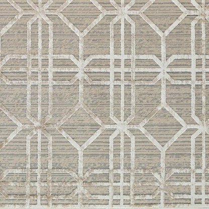 4' X 6' Beige and Brown Abstract Distressed Area Rug