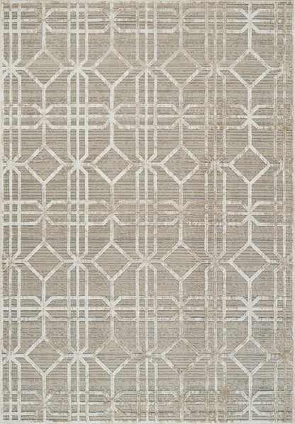 4' X 6' Beige and Brown Abstract Distressed Area Rug