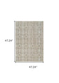 4' X 6' Beige and Brown Abstract Distressed Area Rug