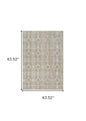 5' X 8' Beige and Brown Abstract Distressed Area Rug