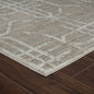 5' X 8' Beige and Brown Abstract Distressed Area Rug
