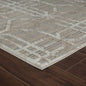 7' X 10' Beige and Brown Abstract Distressed Area Rug