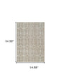 8' X 11' Beige and Brown Abstract Distressed Area Rug
