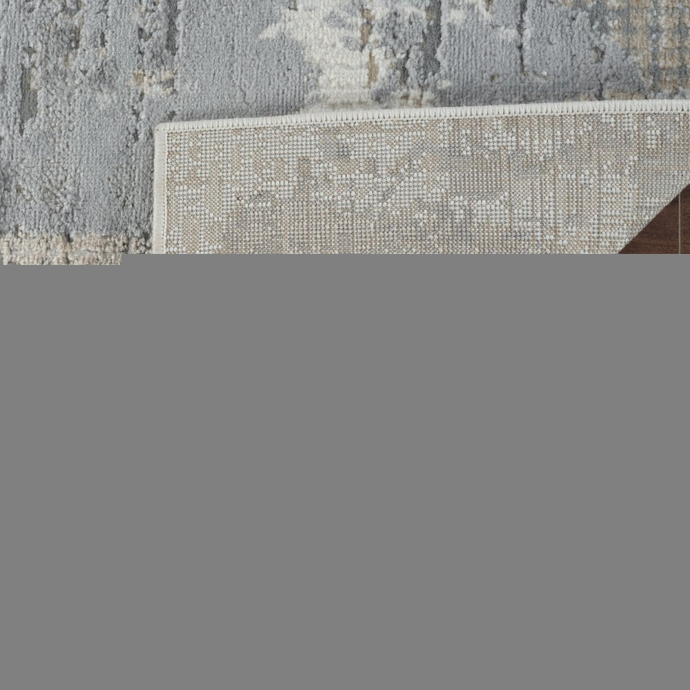 8' X 11' Cream and Beige Abstract Distressed Area Rug
