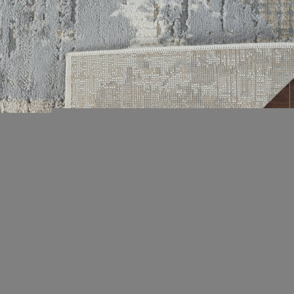 8' X 11' Cream and Beige Abstract Distressed Area Rug