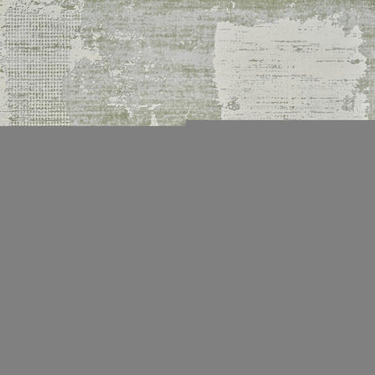 4' X 6' Beige and Green Abstract Distressed Area Rug