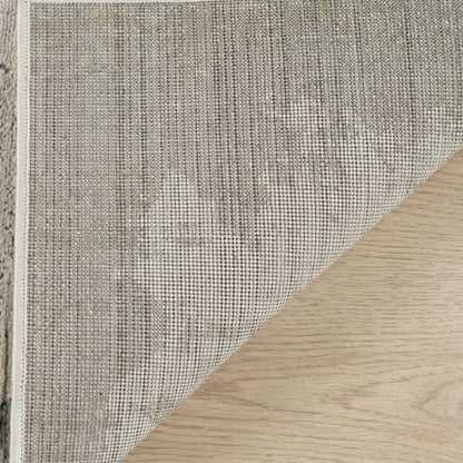4' X 6' Beige and Green Abstract Distressed Area Rug