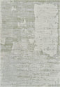 4' X 6' Beige and Green Abstract Distressed Area Rug